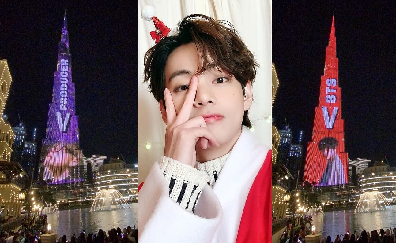 Happy Birthday Kim Taehyung Bts V Becomes First K Pop Artist To Feature On Burj Khalifa