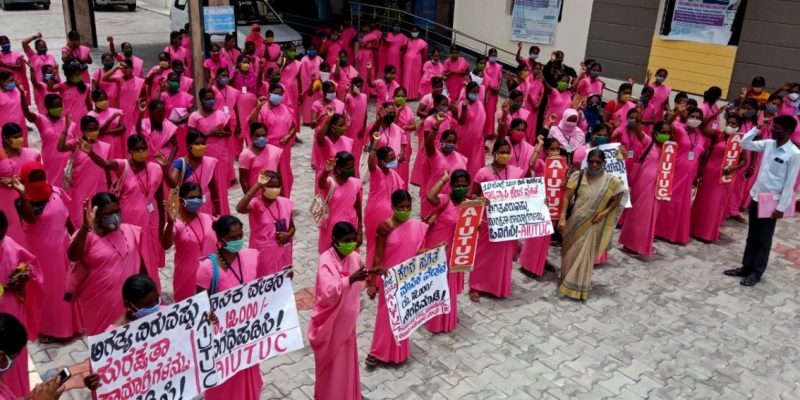 As Covid 19 Sweeps Karnataka Asha Workers Ayush Doctors Strike For Better Pay