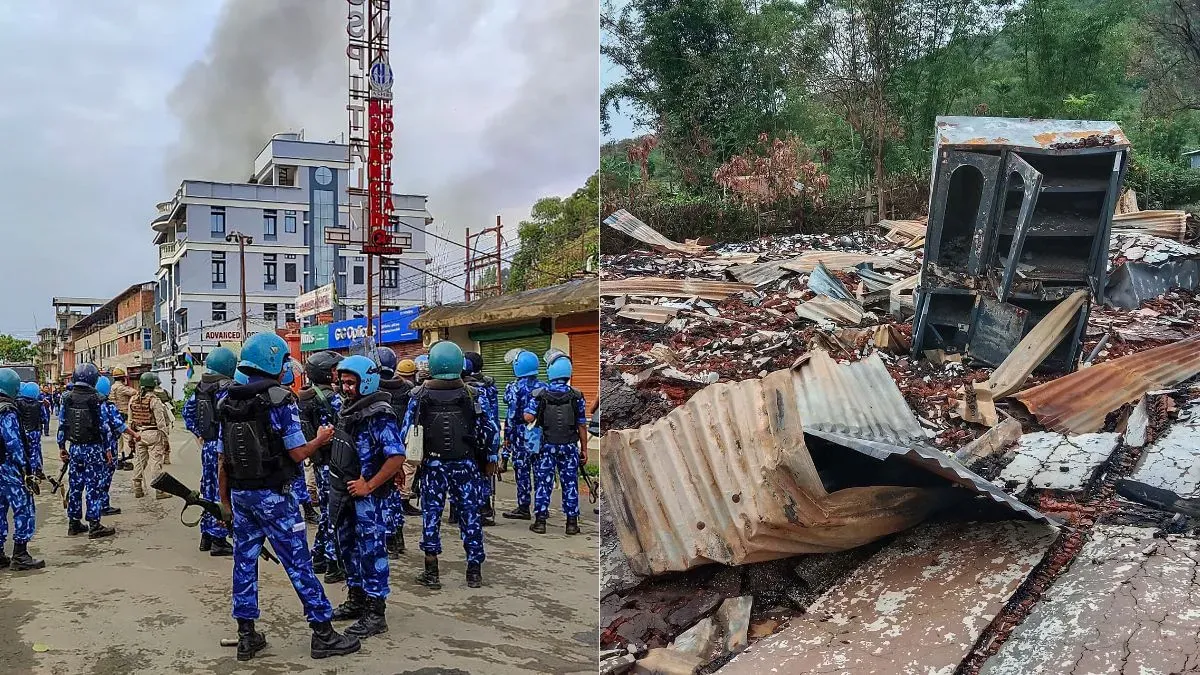 बीजेपी नेताओं के घर जलाने और थाना लूटने की कोशिश, मणिपुर में अब क्या हो रहा  है? - Manipur violence attempts at torching houses of BJP leaders security  forces mobs clash in